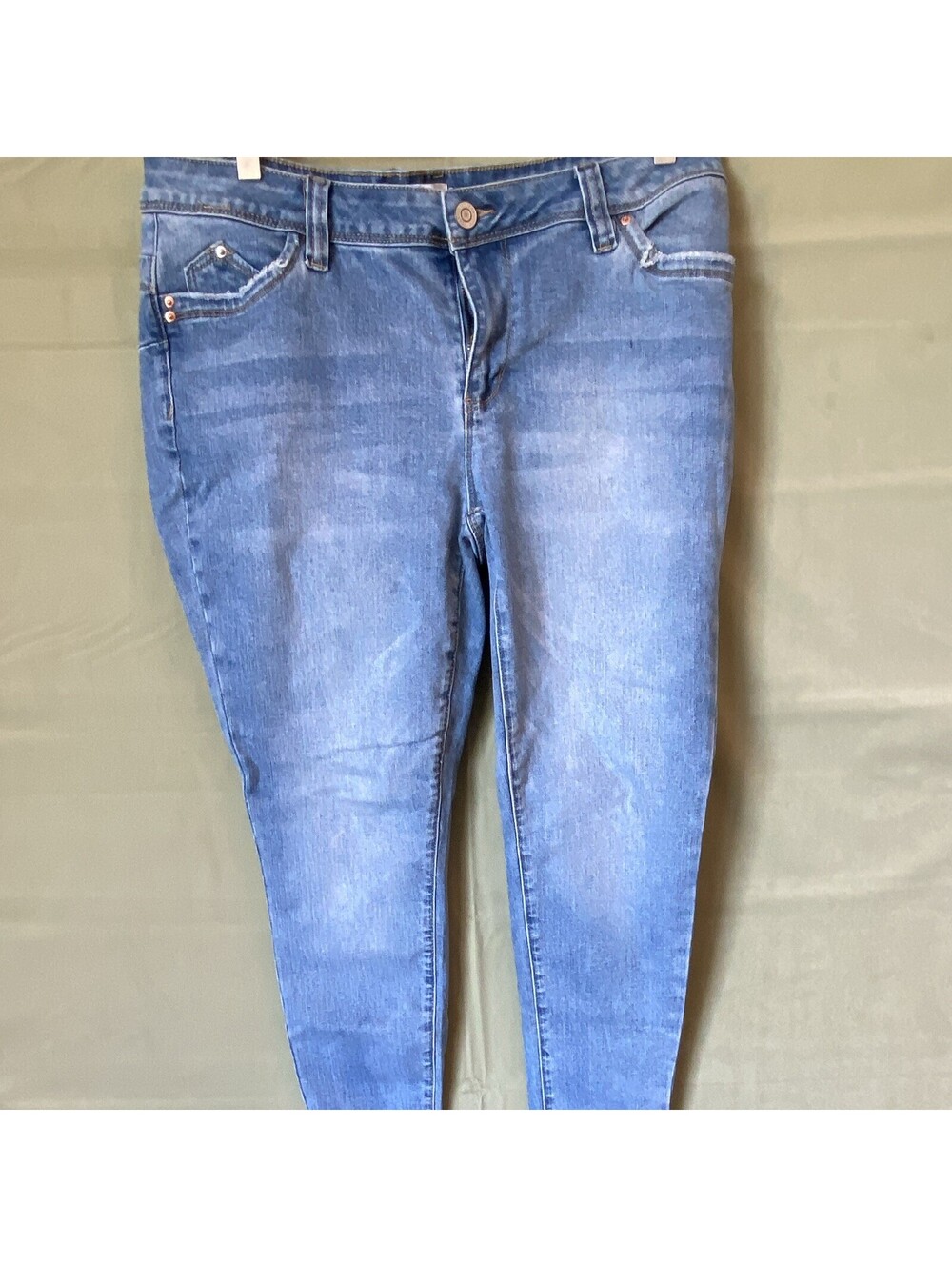 YMI Jeans Womens Size 14 Blue Straight Leg Stretch Denim Pants